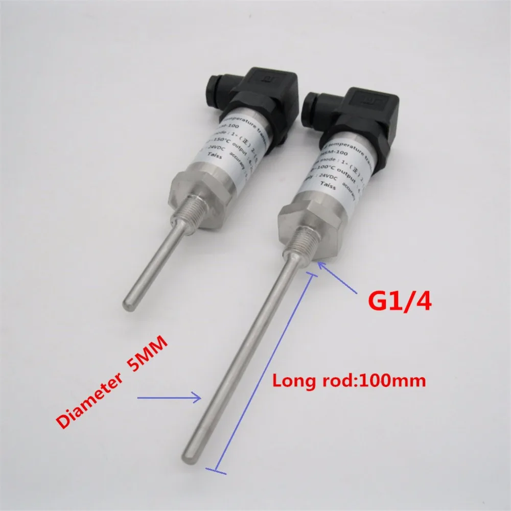 G1/4 Temperature Transmitter PT100 Temperature Sensor 0-5V Output - China  4-20mA Temperature Transducer, PT100 K Type Input Temperature Sensor