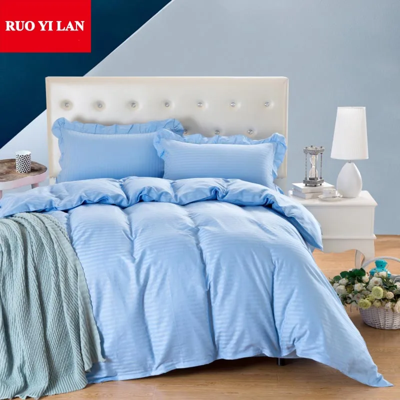 

100% satin cotton fitted sheets Duvet Cover Set Single/Twin/full/queen/king size elastic mattress cover hotel bed linen 4 pcs