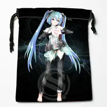 E-175 Аниме Хацунэ Мику& S пользовательские логотип напечатанный получить мешок степень сжатия сумки drawstring сумки размер 18X22 см R801R175TD