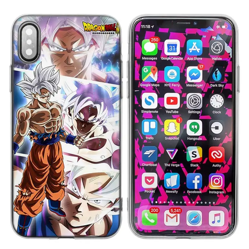 Силиконовый чехол для iPhone XS X Max XR 7 8 6 6s Plus 5 5S SE 5C 7Plus 7+ чехол для телефона s Coque Dragon Ball Z Аниме Гоку мультфильм