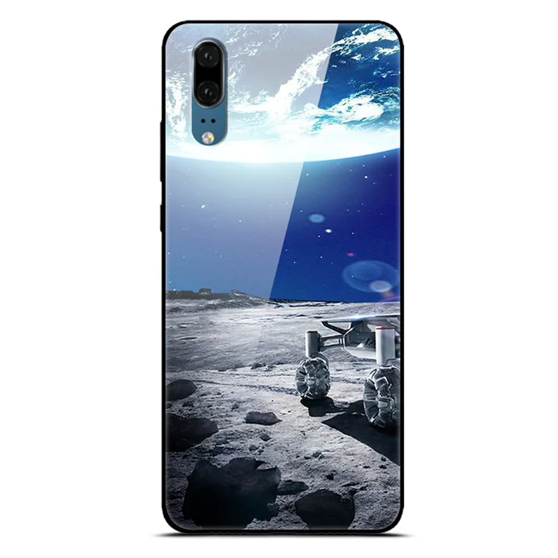 Для huawei P30 P20 Pro Lite чехол из закаленного стекла для телефона черный силиконовый чехол-Бампер для huawei P20 Lite P 30 Lite P20 Pro