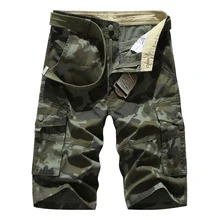 Летняя новая мужская камуфляжная форма шорты модные повседневные хлопковые прямые мужские шорты Карго