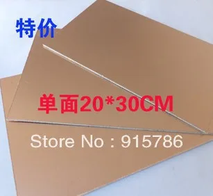 

wholesale 5pcs/lot Single Side 20*30cm FR4 FR-4 Glass fiber Blank Copper Clad Printed Circuit Board Universal Prototype PCB