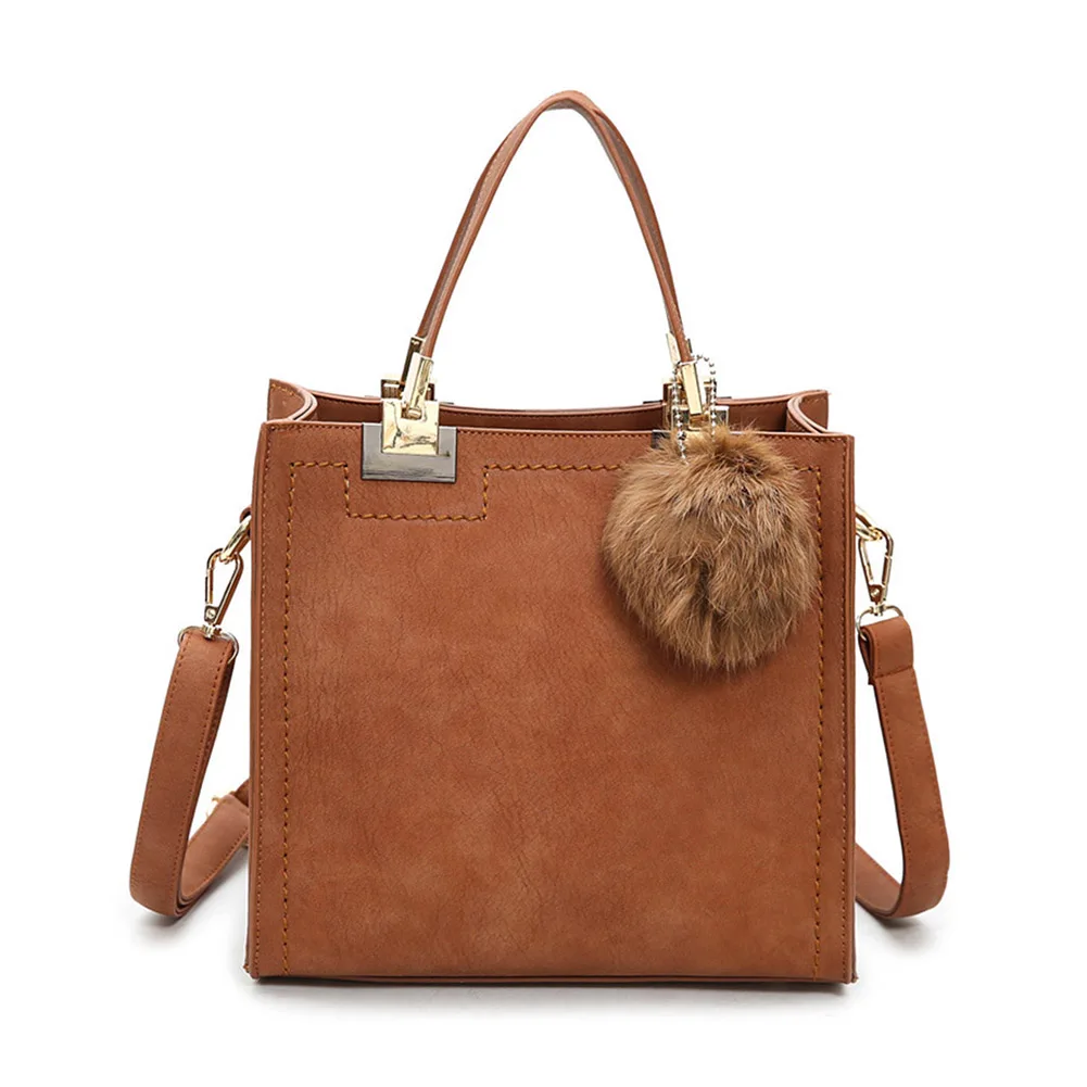 

Woman Handbags Messenger Bag Retro Hairball Ornaments Women Elegant Tote WF 668
