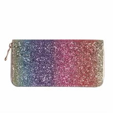 Роскошный женский длинный кошелек, блестящие пайетки, клатч, блестящий, из искусственной кожи, женская сумка для телефона, держатель для карт, кошелек для монет, женские кошельки