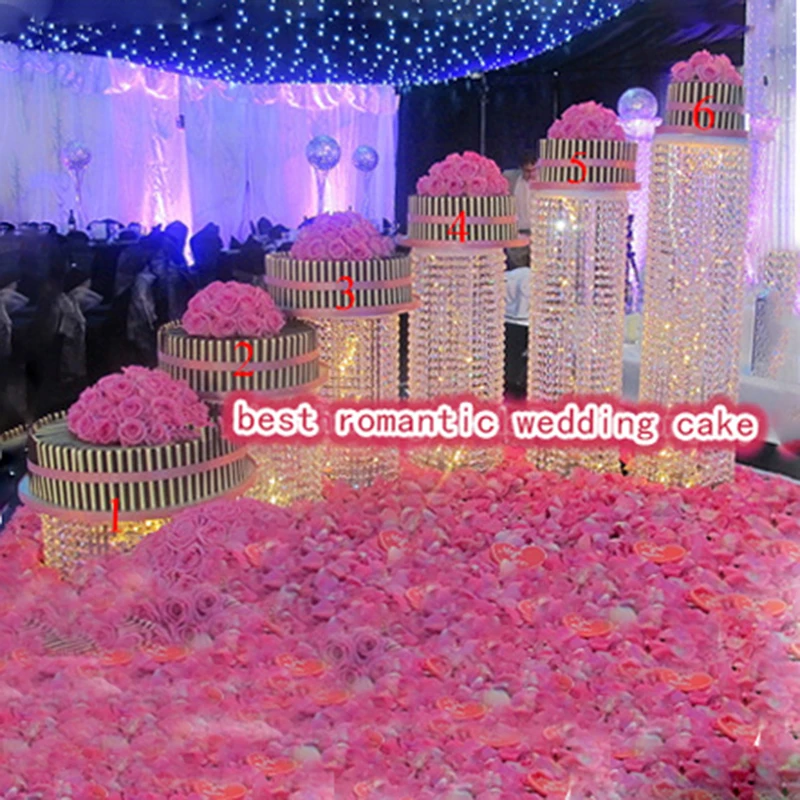 

Wedding Crystal Tower Birthday Party Decoration Acrylic Cake Stand suit