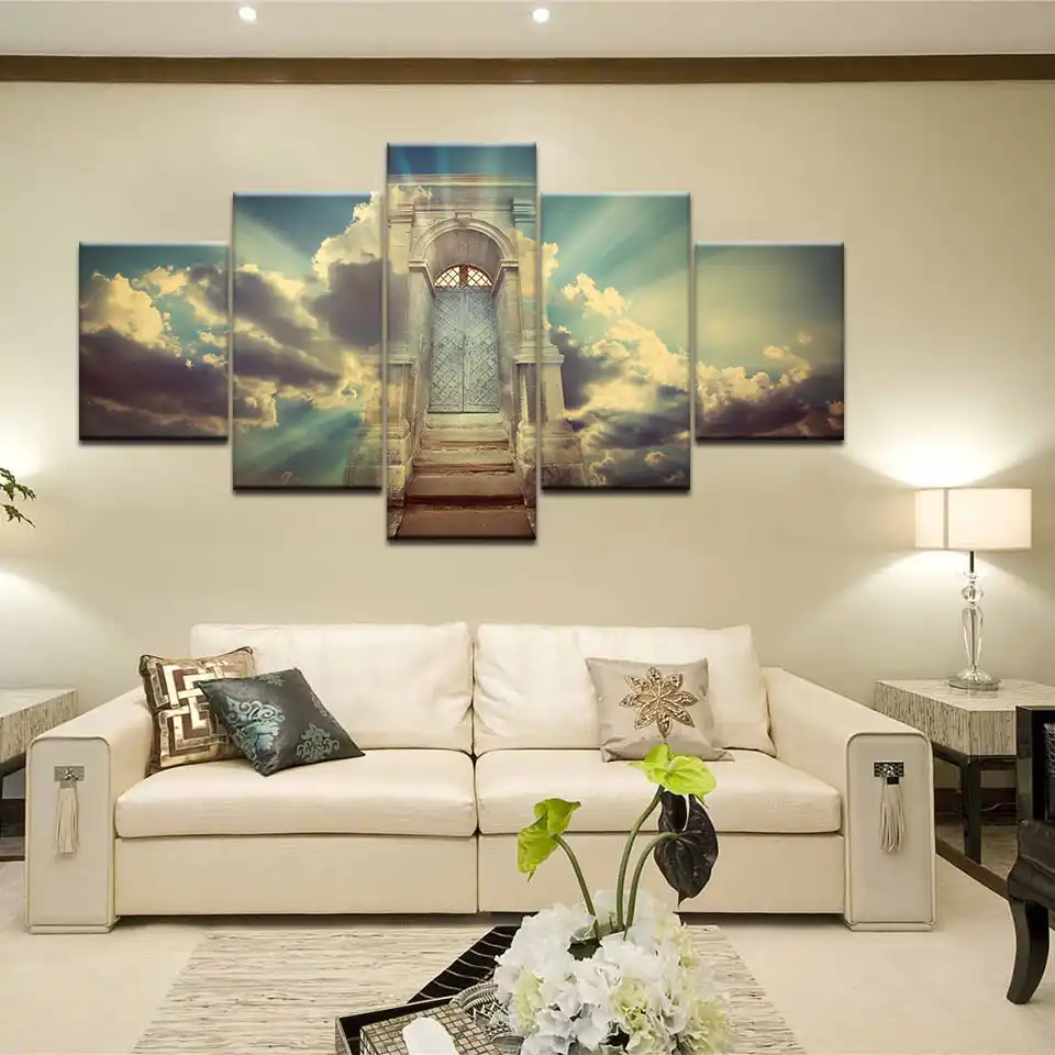 No Frame Canvas Wall Door Art Oil Painting Picture Poster Print Decor Set