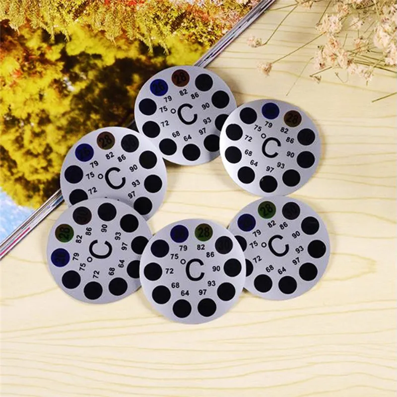 

High Quality Self-Adhesive Aquarium Fish Tank Thermometer Temperature Sticker Aquarium Dual Scale C/F Round Thermometer Sticker