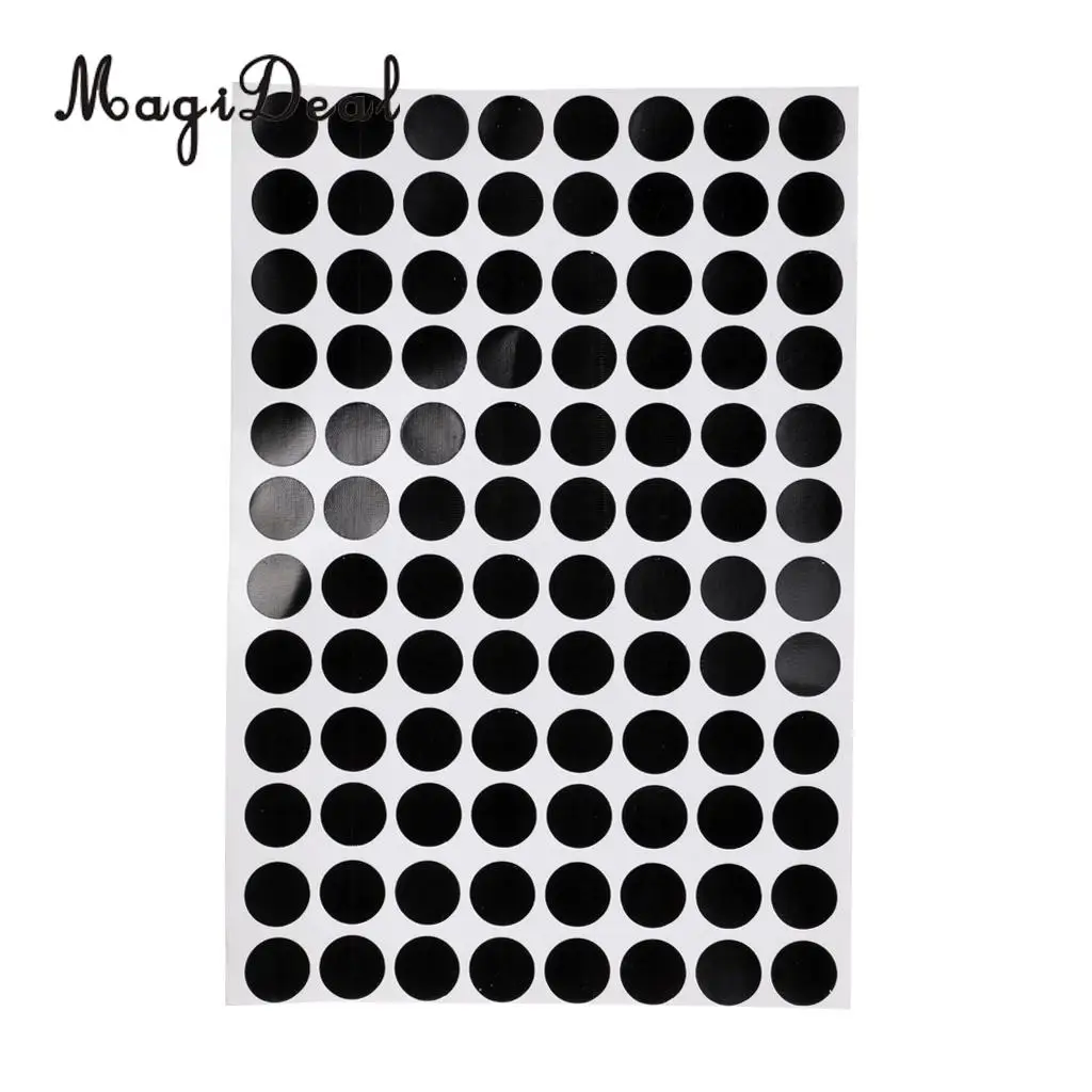 MagiDeal Set of 96Pcs 1.2cm Black Round Pool Table Spot Marking Stickers - Self Adhesive Indoor Game Snooker Stickers Accessory
