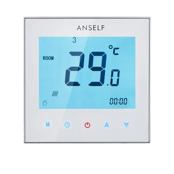 

Temperature Controller 3A 110-230V Weekly Programmable LCD Touch Screen Water Heating Thermostat Room Temperature Controller