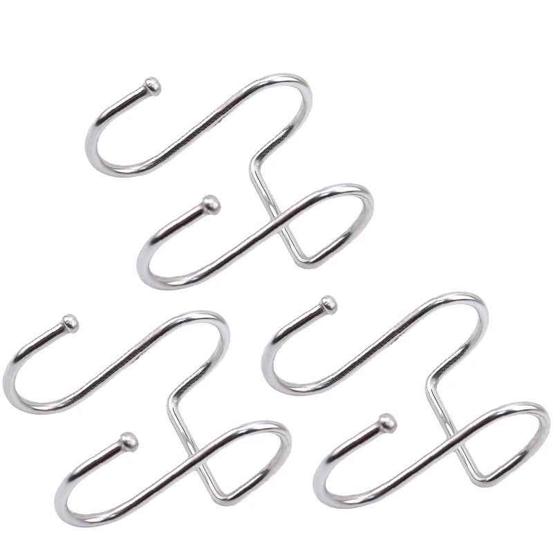 

1 Pc Stainless Steel Double S Shape Storage Hook For Bathroom Kitchen Wall And Door Organizer Accessories