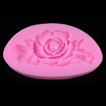 

Hot Sale 3D silicone mold rose flower shaped Silicone Fondant Mold Cake Chocolate Party cake decorating tool Wholesale