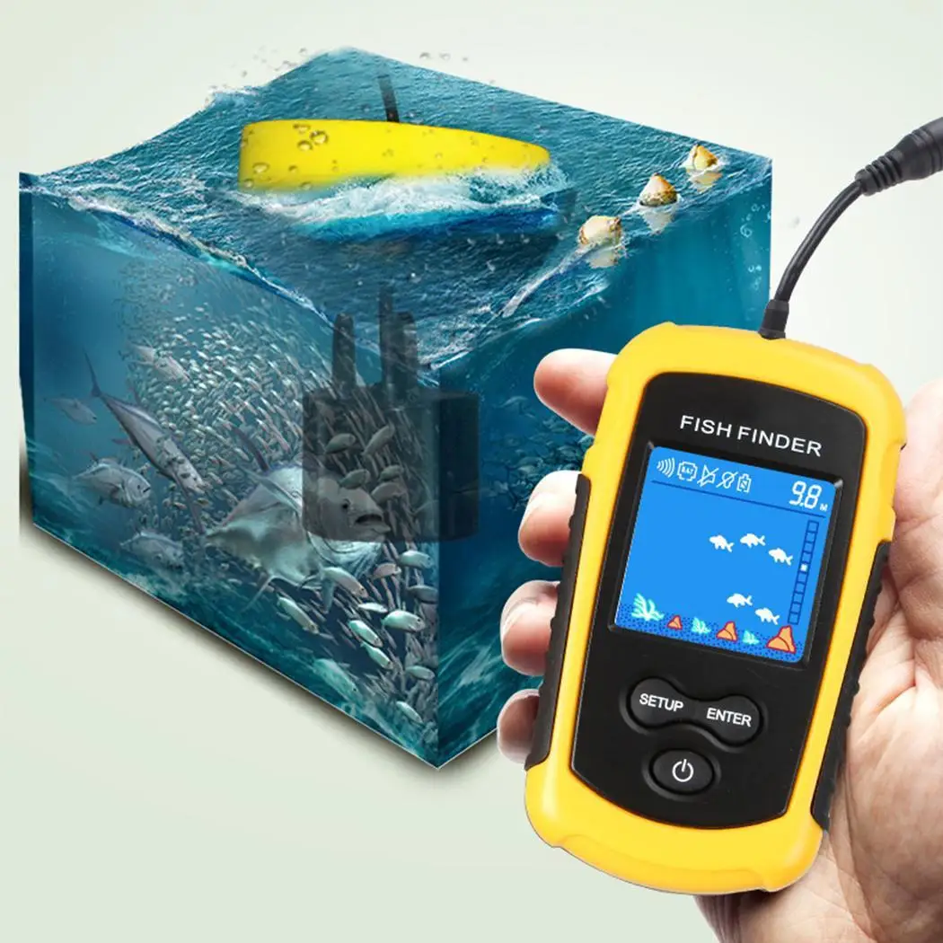 

New Alarm 100M Portable Sonar LCD Fish Finders Fishing lure Echo Sounder Fishing Finder