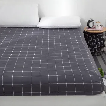 

Durable Simple Lattice Waterproof Sanding Bed Trampoline Cover Mattress Dust Cover Anti-skid Protective Cover Home Bedding