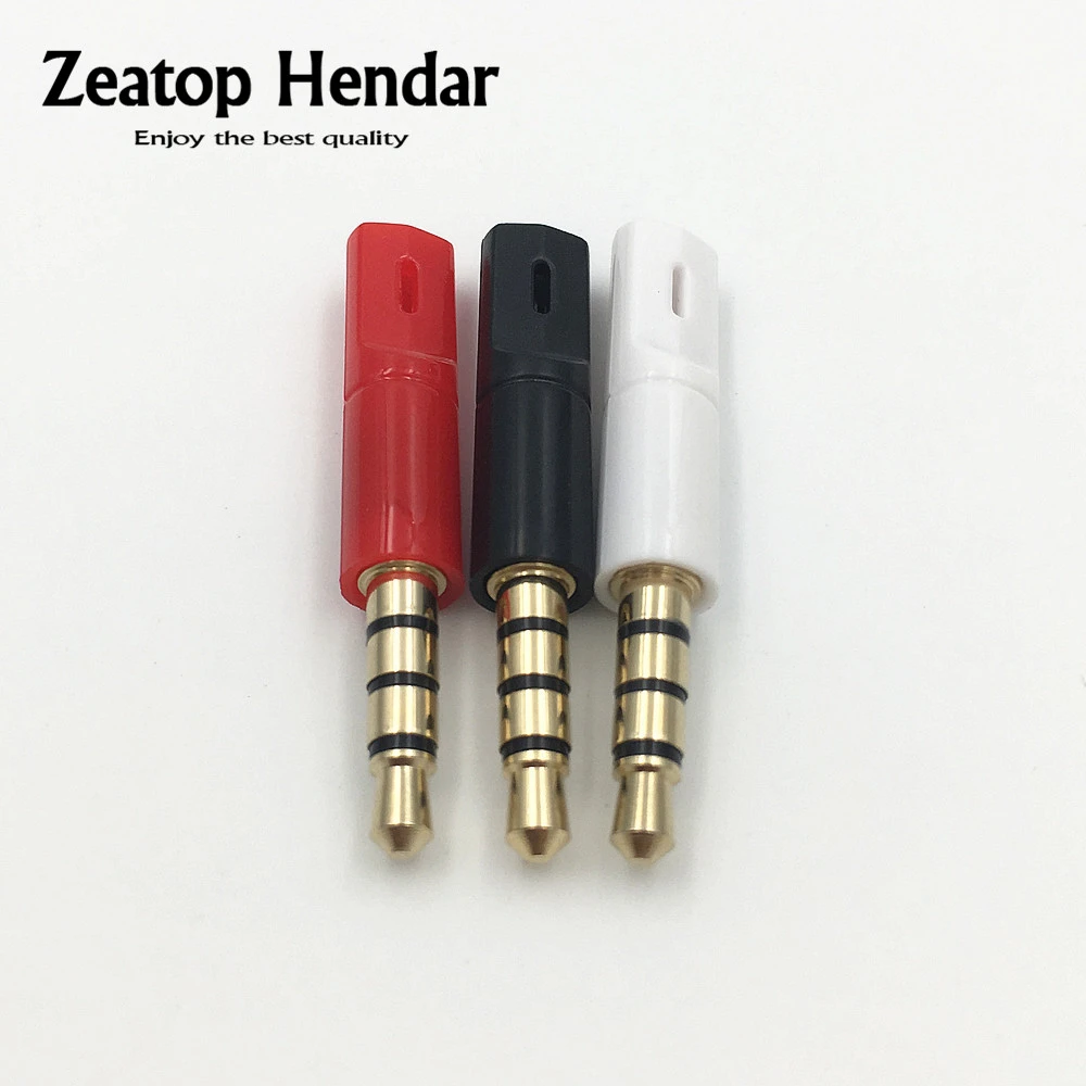 Adaptador enchufe de Audio para reparación DIY, Conector de soldadura de auriculares, plano, 4 polos, 3,5mm, 4 Uds.|Conectores| - AliExpress