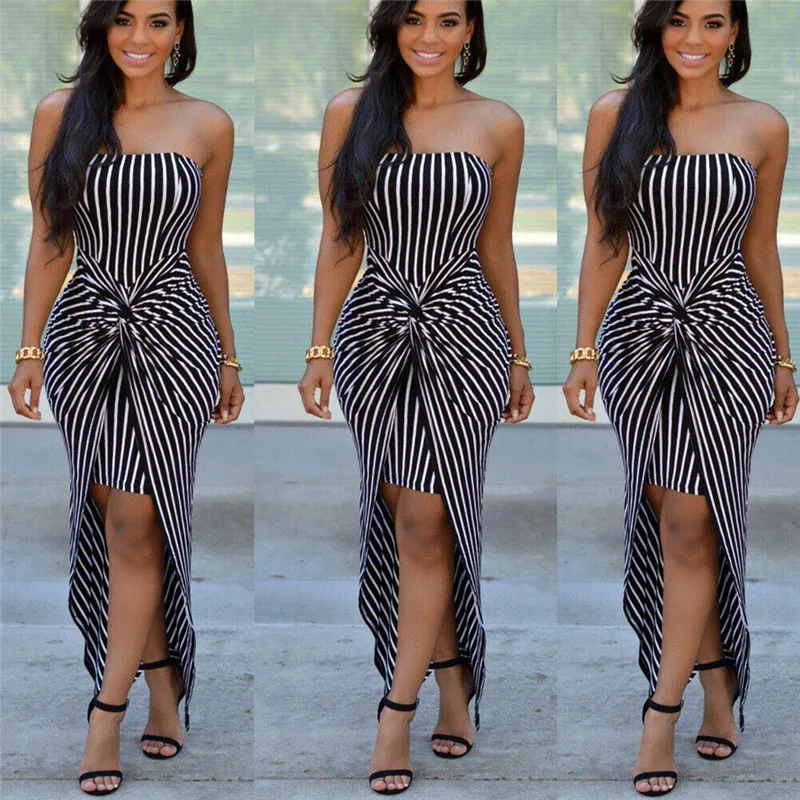 strapless bodycon maxi dress
