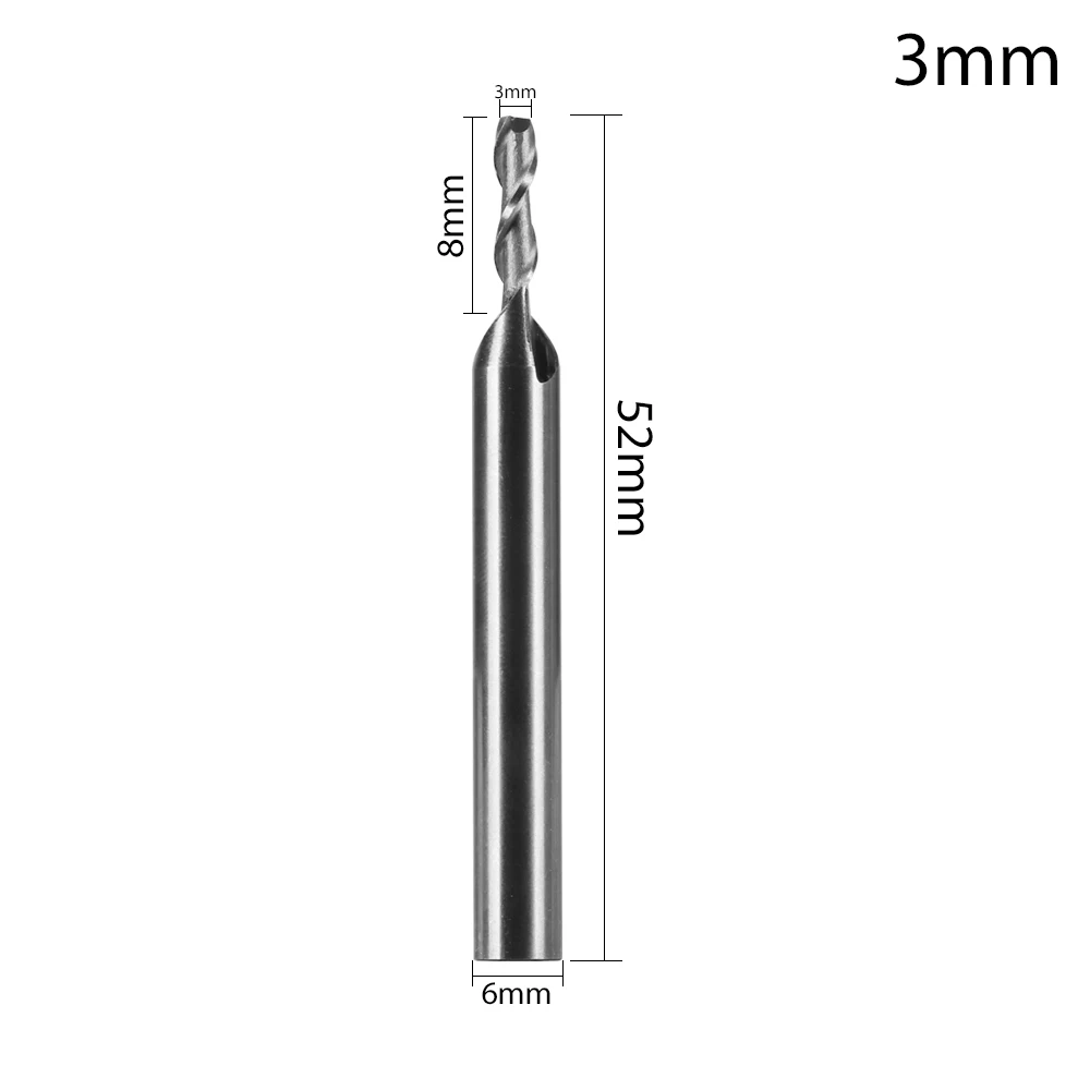Enhanced Carbide Milling Cutter - 2 Flute Straight Shank End Router Bit, HRC65 Stainless Steel