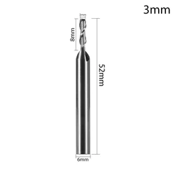 Enhanced Carbide Milling Cutter - 2 Flute Straight Shank End Router Bit, HRC65 Stainless Steel - 3mm