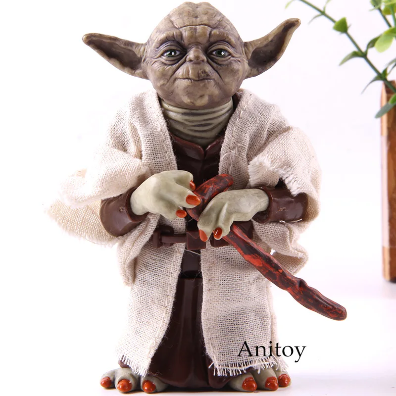 Star Wars Jedi Knight Мастер Йода ПВХ фигурку Коллекционная модель игрушка кукла подарок 12 см KT2029