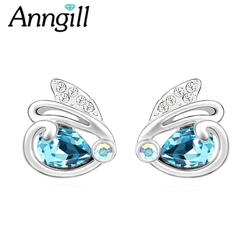 

Cute Rabbit Stud Earrings For Women Girls Crystals From Swarovski Jewelry Lovely Animal Brincos Bijoux Birthday Gift Wholesale