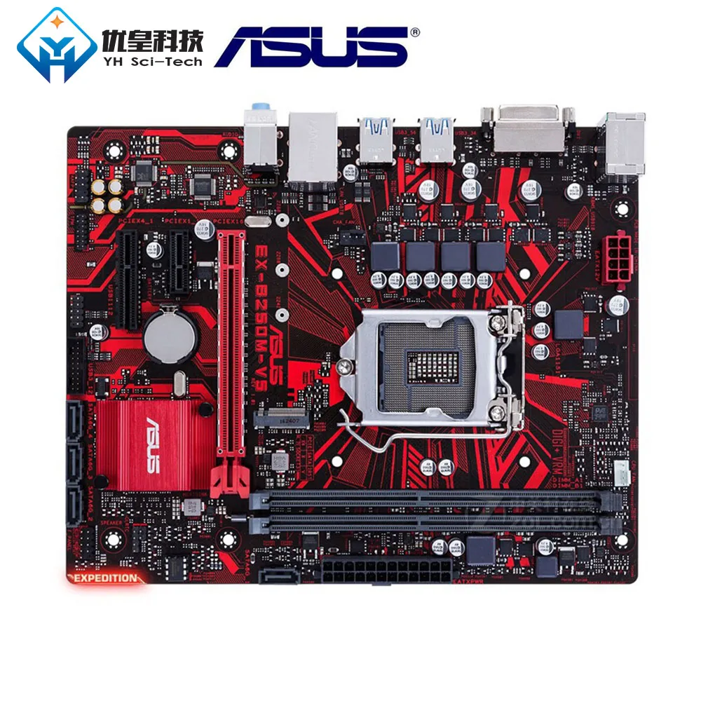 Asus EX-B250M-V5 Intel B250 оригинальная б/у материнская плата LGA 1151 Core i7/i5/i3/Pentium/Celeron DDR2 32G Micro ATX