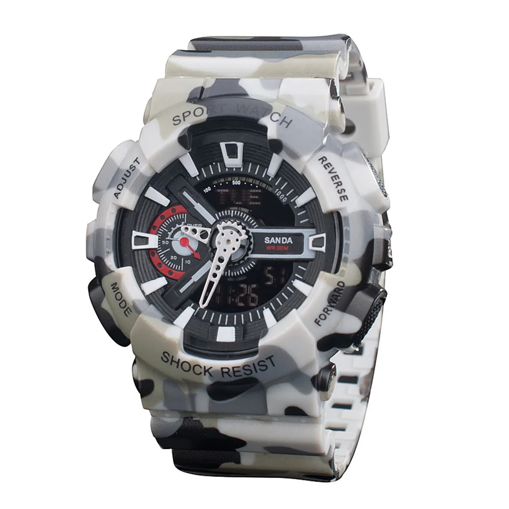 

Multifunction Military Double Display Cold Light Electronic Sport Waterproof Man Watch relogio masculino saat montre horloges