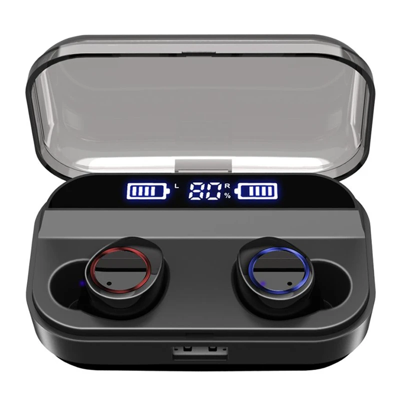 

X11 Tws Wireless Earphone Bluetooth 5.0 Earphones Power Display Contact Control Sport Stereo Cordless Earbuds Headset Charging