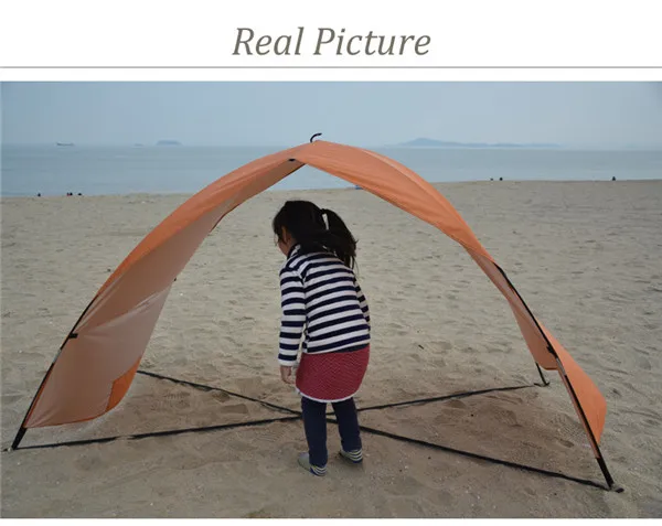Tenda para Praia Verão ao ar Sombra de Sol Abrigo Livre Lona Strandtent Cabana Acampamento Pesca Toldo Praia Tenda Dossel Sol uv 11 Cheap Barraca de sol