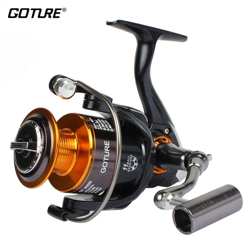 Goture Spinning Fishing Reel GT4000 5.2:1 Metal Spool Carp Right/Left Handle Coil Wheel | Спорт и развлечения
