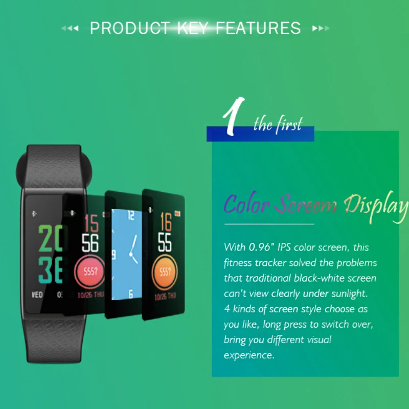 Chiclits Smart Band Wristband B25 0.96 IPS Color Screen Blood Oxygen Pressure Measurement Heart Rate Monitor New Smart Watch (12)