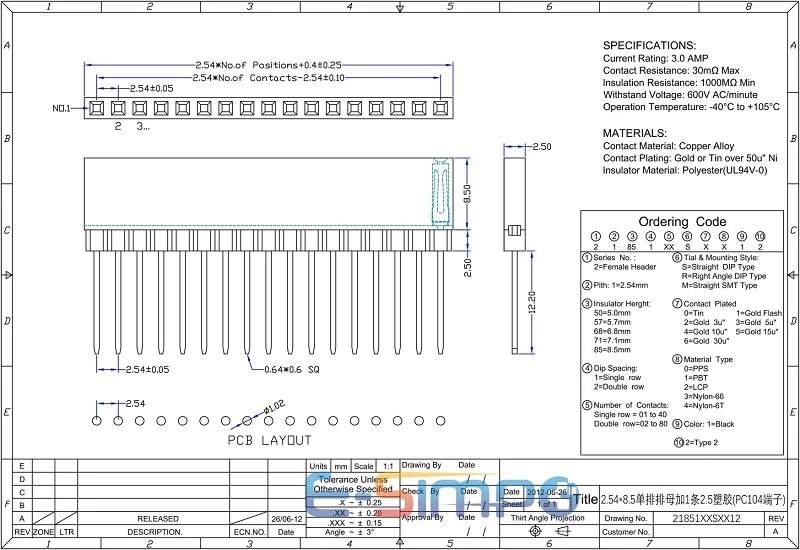 PC104 Female socket