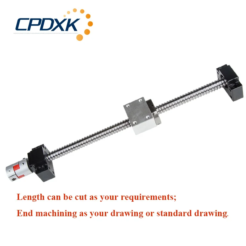 

ball screw c7 1605 with BK12BF12 end machining + ball screw nut SFU1605 +ball nut mount DSG16H +BK/BF12 end support + coupler