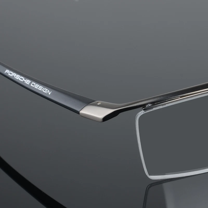 Очки мужские в титановой полуоправе|oculos de grau|frames eyeweartitanium optical |