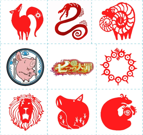 七つの大罪ナナツノタイザイ漫画コスプレアニメ漫画ロゴタトゥータトゥーステッカー Stickers Stickers Sticker Tatoosticker Tattoo Aliexpress