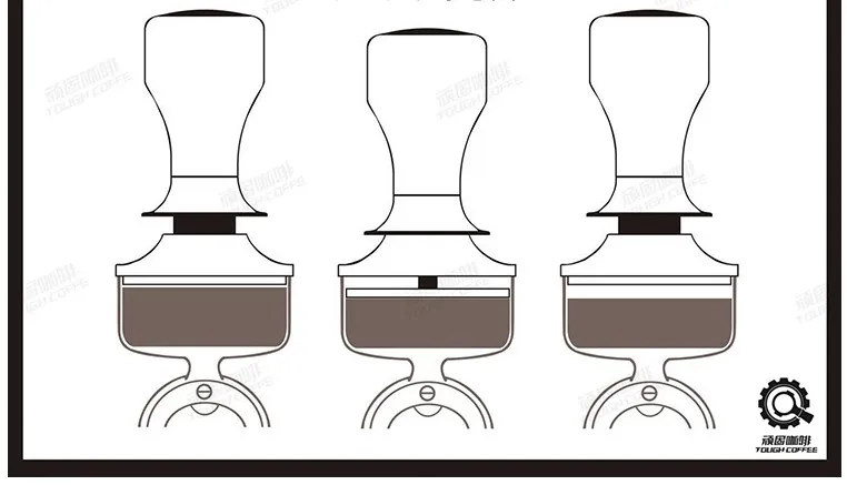 Откалиброванный кофе эспрессо трамбовщик с устойчивым давлением анти отклонение давления дизайн регулируемая глубина дизайн 58.5mm плоское основание