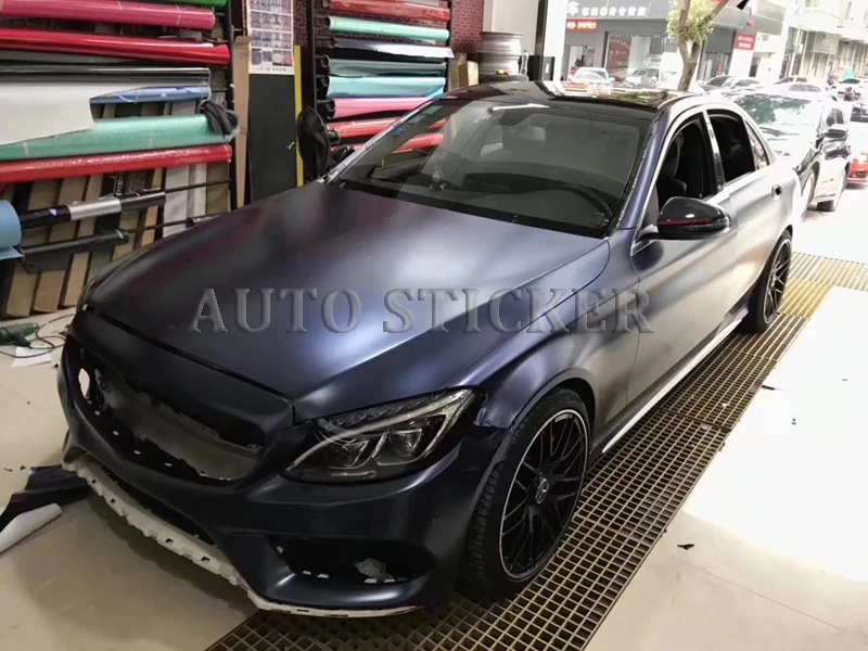 Midnight blue pearl metal metallic car wraps  33