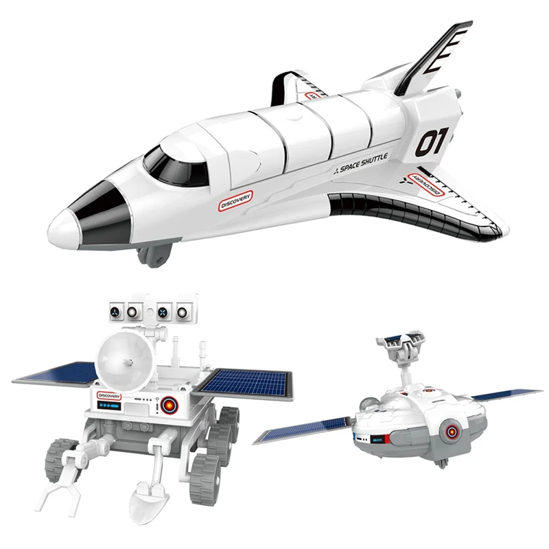 

3 In 1 Solar Power Educational Toy Spaceship Lunar Exploration Fleet Diy Solar Transfomation Robot Kits Novelty Kids Gift