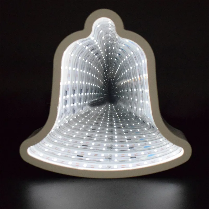  LED Night Light Space-time Mirror Tunnel Lamp Holiday Home Decor Night Light Led Garland Light Luces 40DC1201