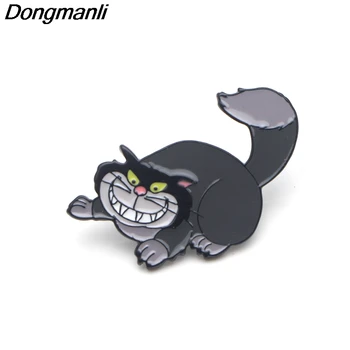 

P3645 Wholesale 20pcs/lot Cheshire Cat Metal Enamel Pins and Brooches Jewelry Lapel Pin Badge Gifts