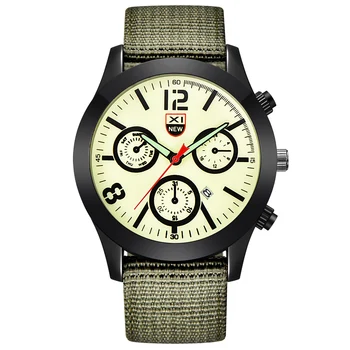 

Mens Cheap Watches Men Nylon Band Date Military Army Sports Analog Quartz Wrist Watch Relojes Lujo Marcas Men relogio masculino