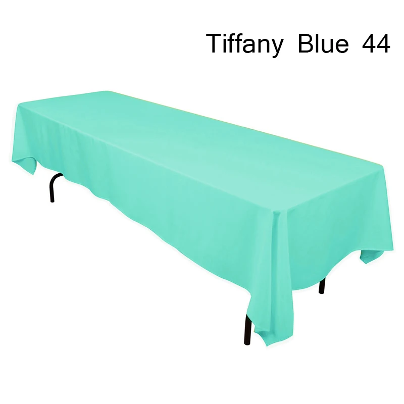 10 шт./лот полиэстер бесшовная скатерть круглая Праздничная скатерть дешевые квадратные скатерти для свадебный стол Overaly - Цвет: Tiffany Blue