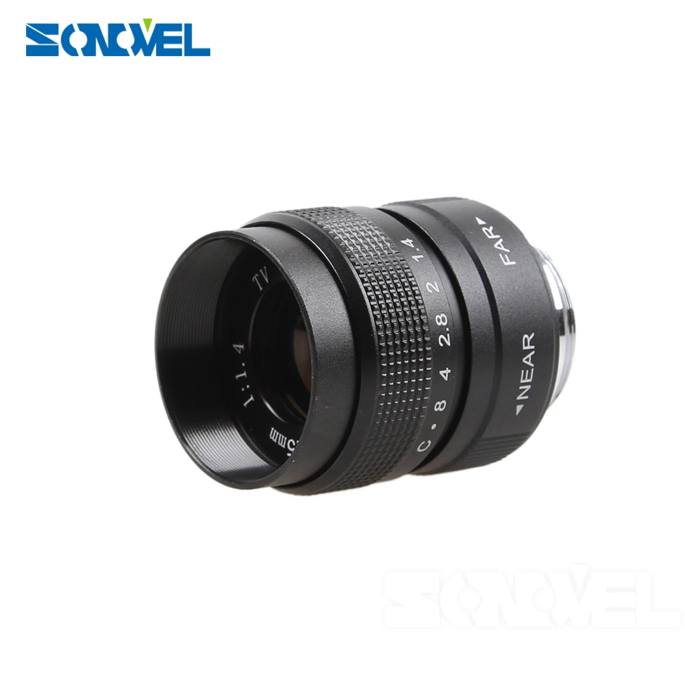 Fujian-sony e mount a6500 a6300 a6100nexシリーズカメラ用の35mm f1.7ビデオ監視レンズ25mm  f1.4tvレンズ50mm f1.4 tvレンズ