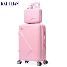 2PCS/SET 14inch Cosmetic bag 20/22/24/28 inches girl students trolley case Travel spinner luggage rolling suitcase Boarding box 2PCS/SET 14inch Cosmetic bag 20/22/24/28 inches girl students trolley case Travel spinner luggage rolling suitcase Boarding box