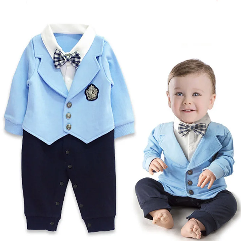 

Baby Clothes Gentleman Bowtie Romper Uniform For Baby Boys 3 6 9 12 18 24 Month Toddler Boy Rompers 2019 NewBorn Infant Jumpsuit