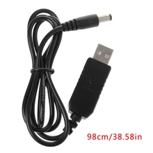 USB 5 V para 8.4 V fonte de Alimentação Cabo Para Bicicleta LED Head Light 18650 Bateria
