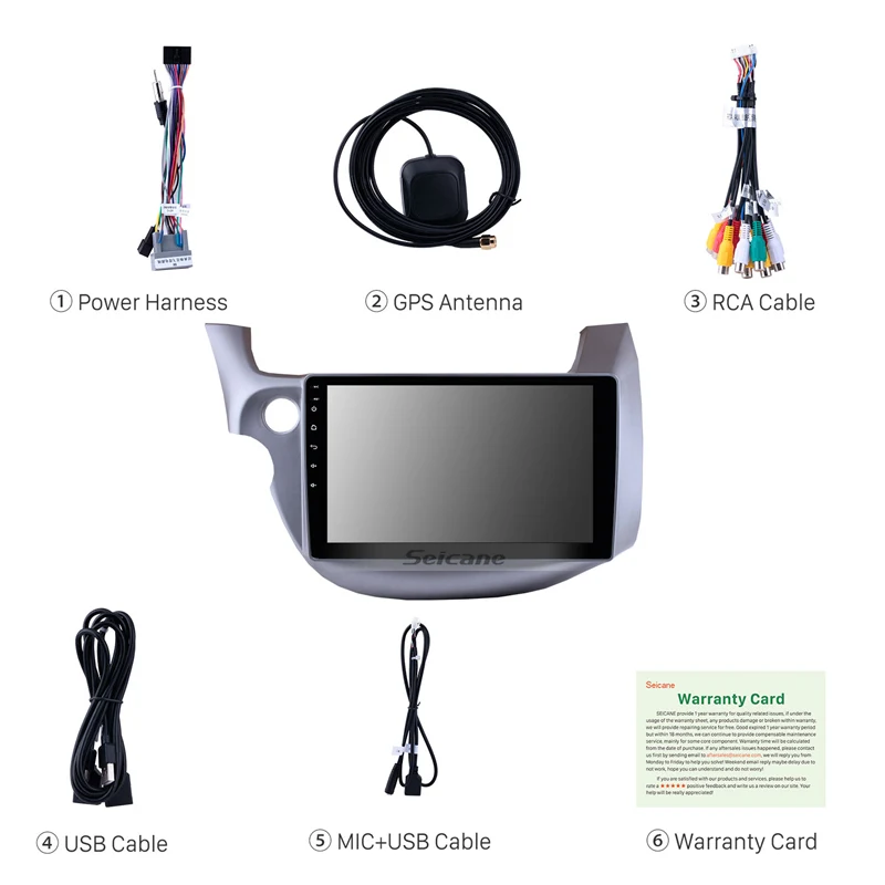 Seicane 1Din Автомагнитола 10,1 дюймов HD сенсорный экран Аудио Стерео Bluetooth видео MP4 мультимедийный плеер для 2007 2008-2013 Honda FIT