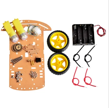 

Transparent Motor Smart Robot Car Chassis Kit Speed Encoder Battery Box DIY