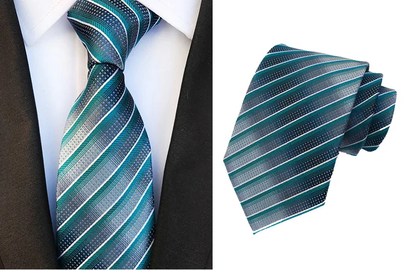 Роскошные 8 см Для мужчин классический галстук шелковый галстук из жаккардовой ткани, в мелкую клетку, с полосатый Cravatta галстуки человек деловой, для жениха аксессуары для галстуков - Цвет: KT252