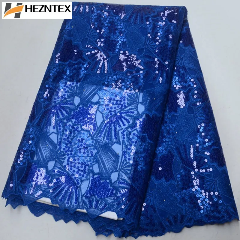

African Lace Fabrics Embroidered Guipure Lace Fabric With Sequins High Quality Nigerian Cord Lace Fabric For Wedding PSA449-1