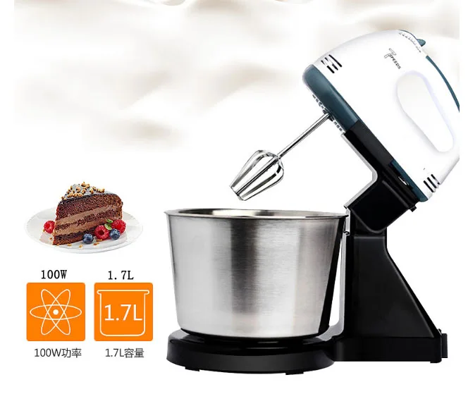  Egg beater electric home baking mini desktop automatic butter batter machine 7 gear 1.7L 100W Kitch - 32949376802